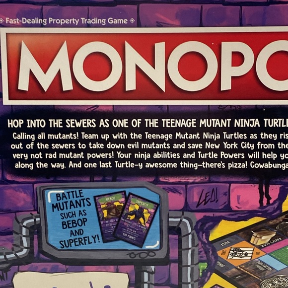 TEENAGE MUTANT NINJA TURTLES MONOPOLY - Picture 7 of 16